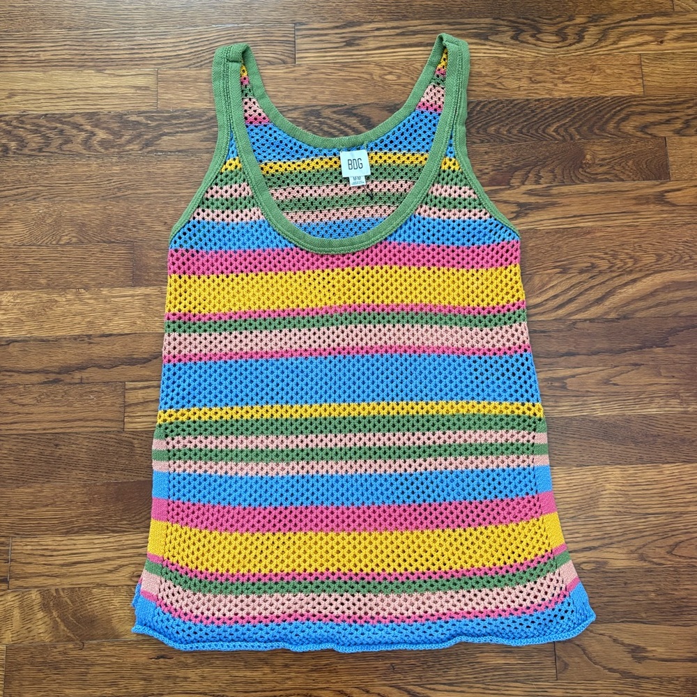 Urban Outfitters Striped Crochet